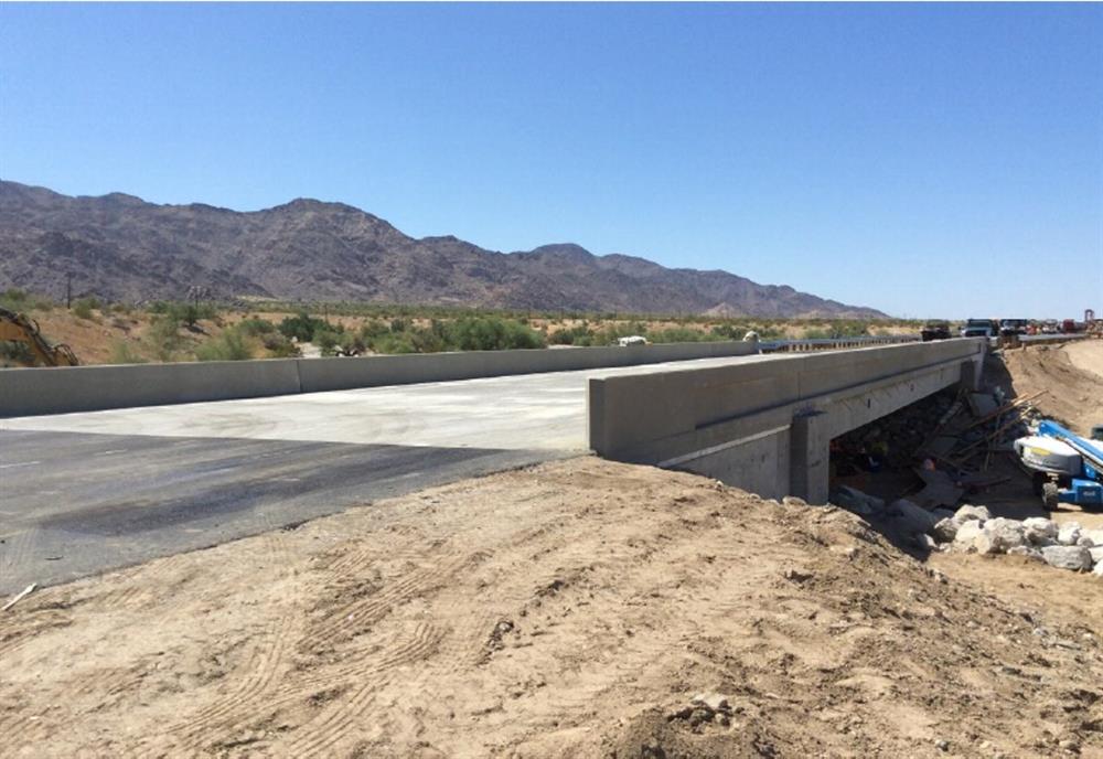 CALTRANS 1-10 rebuilt bridge