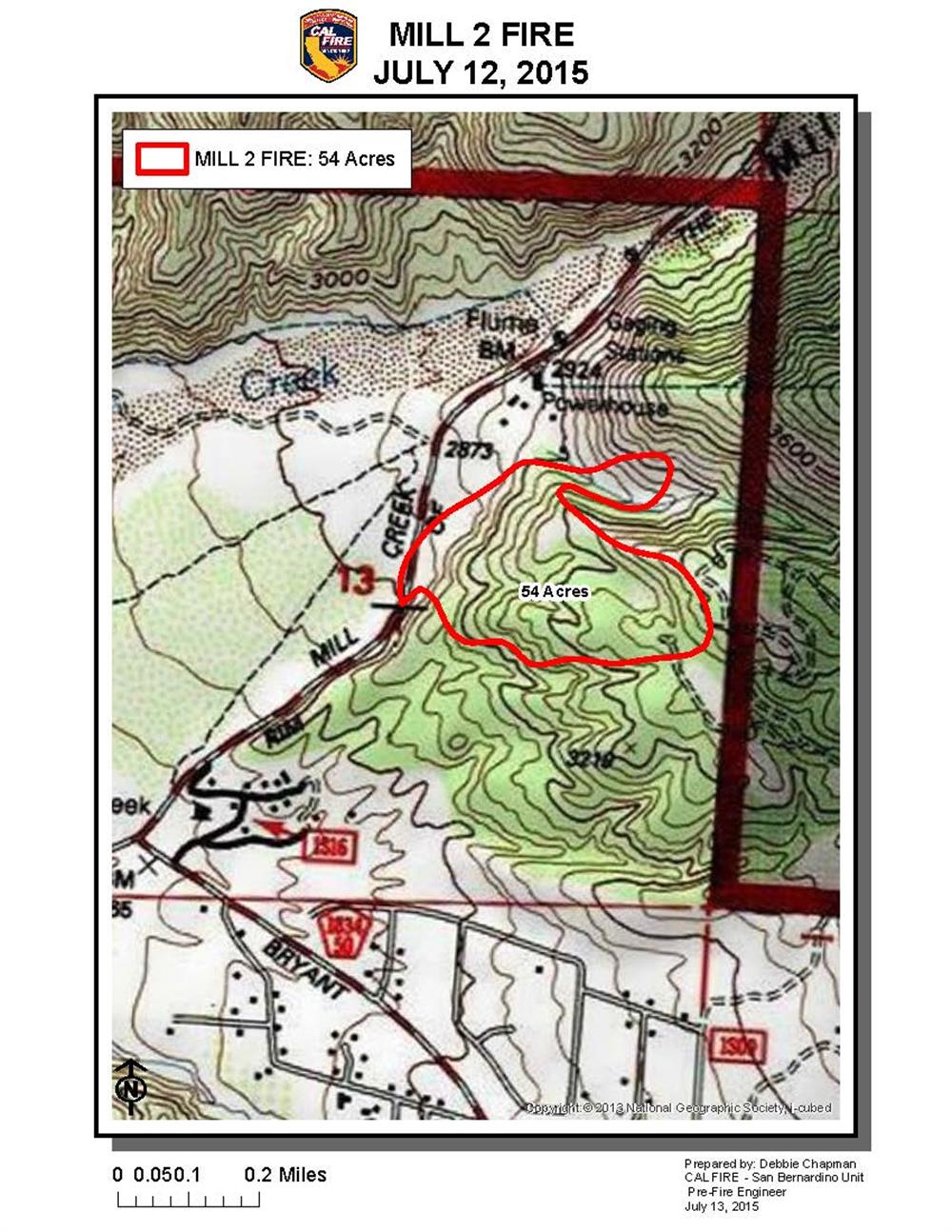 FIRE CalFire Mill2 map