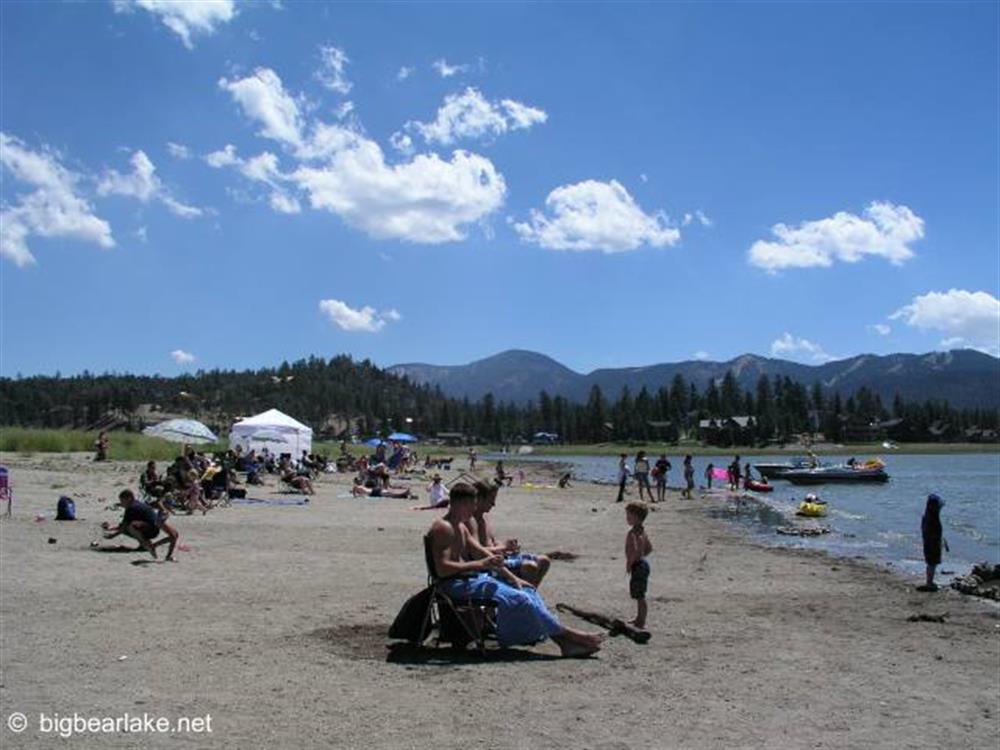Beach during lower water levels