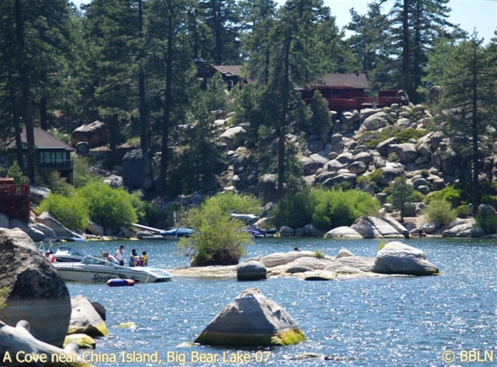 Big Bear Lake sparkles under the afternoon sun