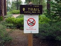 Entering the Castle Rock Trail from the top