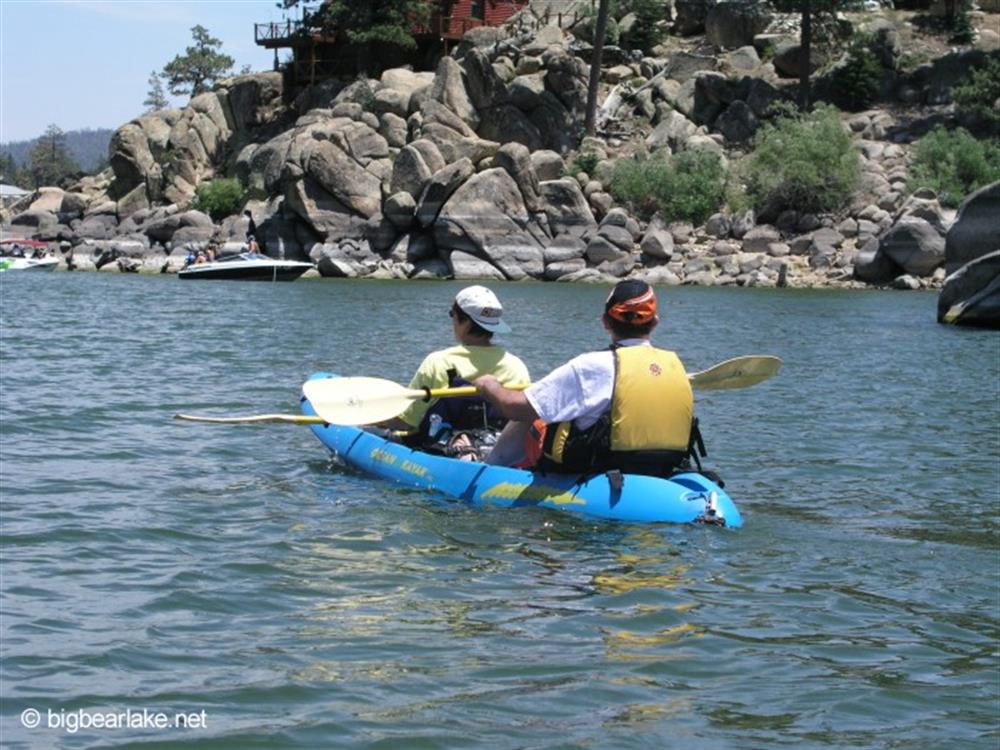 Kayaking near the boulders