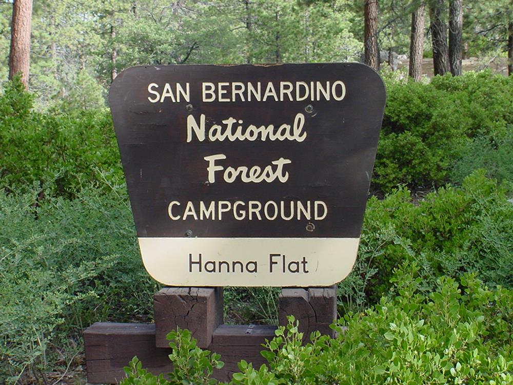 Sign for Hanna Flat Campground