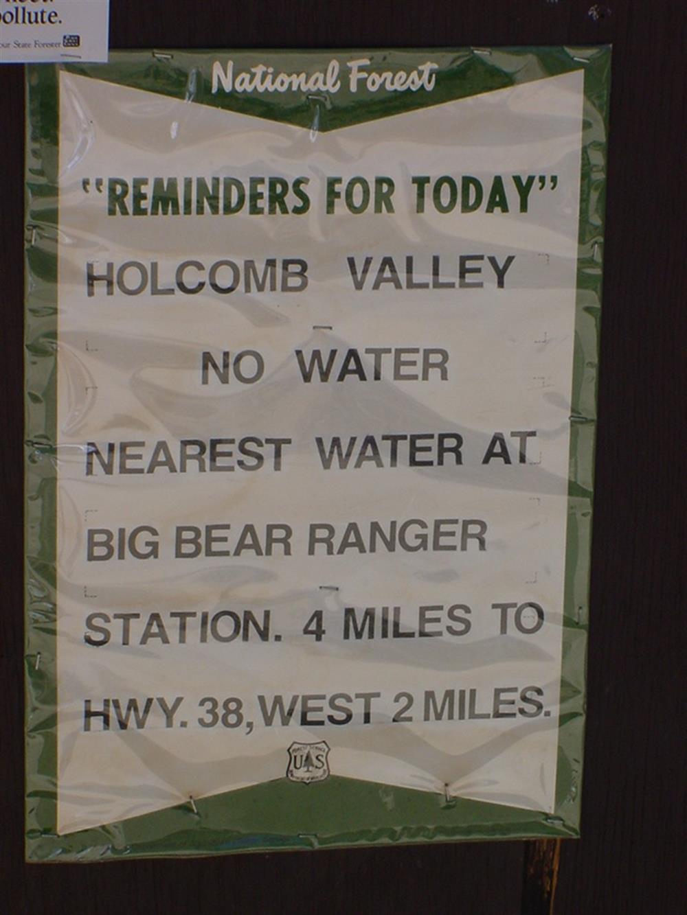 Water notice Holcomb