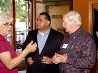 Dr. Liz Harris, James Romas and Mayor Bill Jahn
