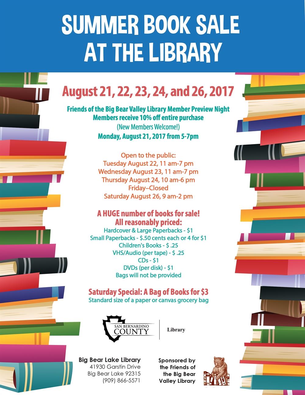 LIBRARY Book Sale 082117