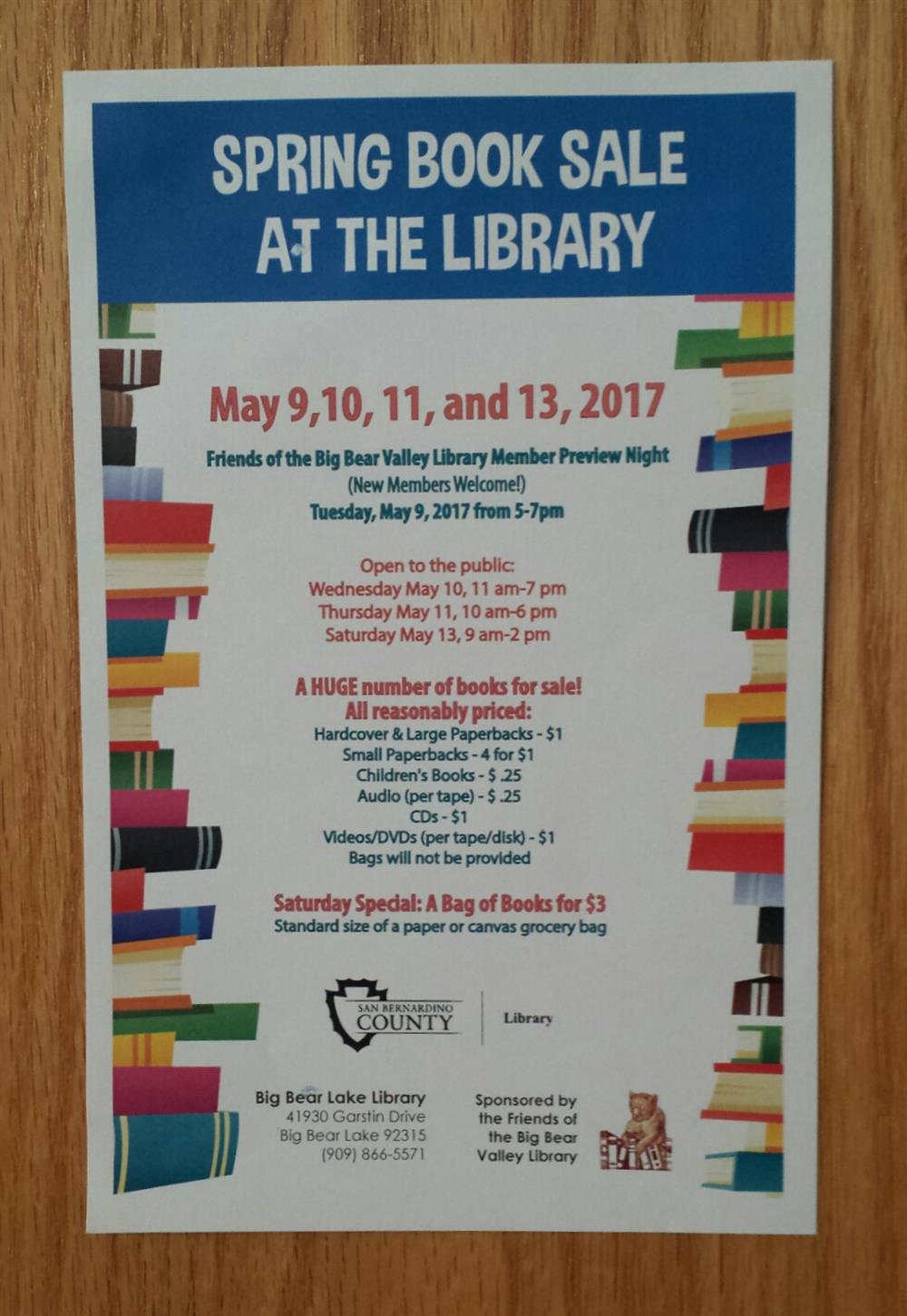 LIBRARY bk sale 05-17