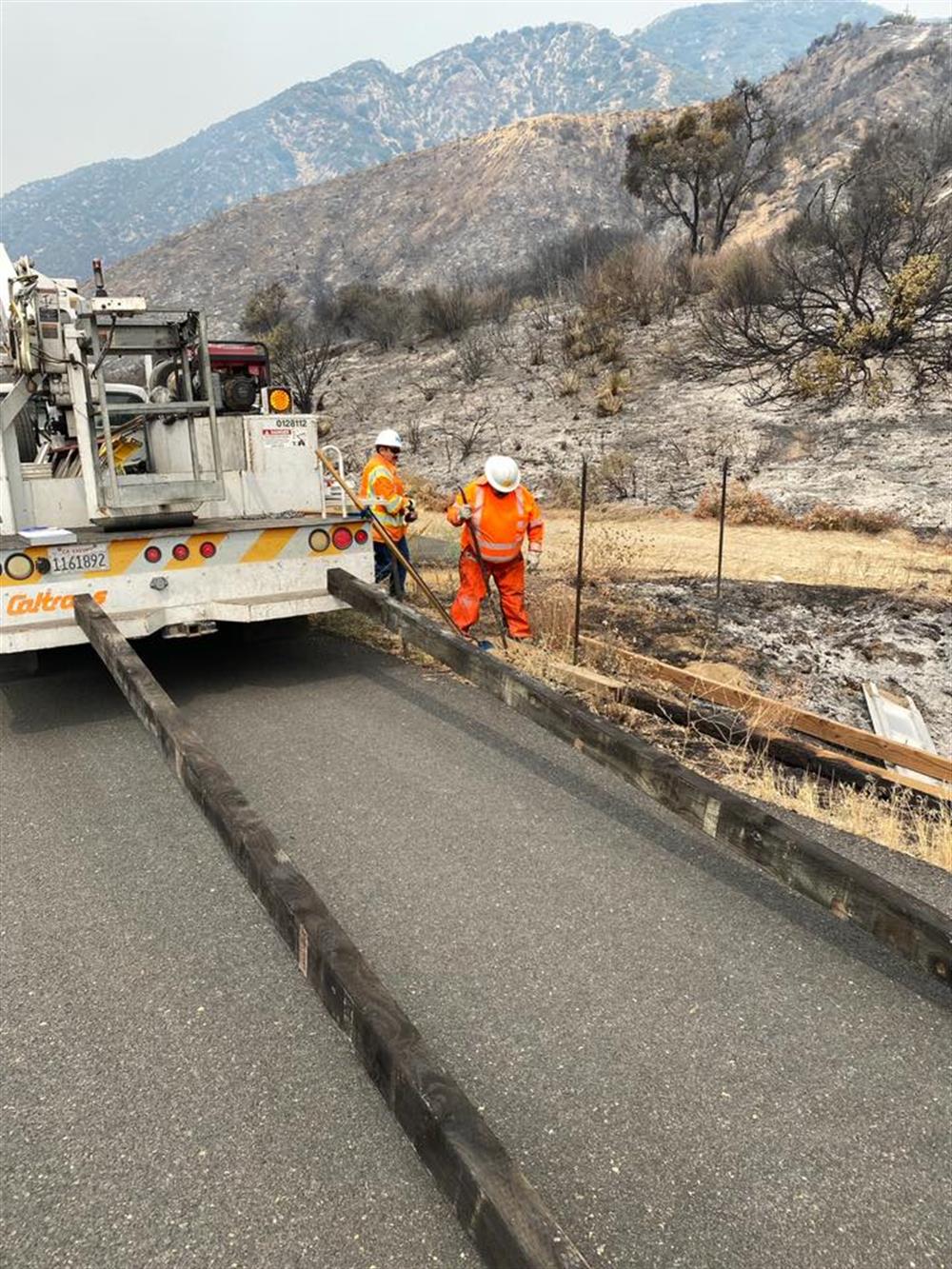 Caltrans SR38 Repairs ElDorado fire 10-20b