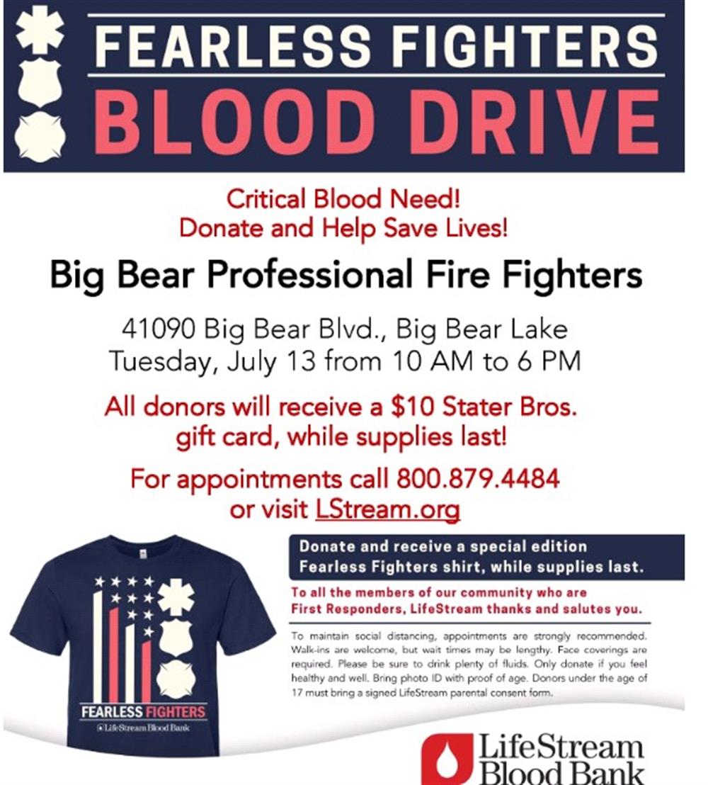 FIRE Big Bear Blood D July 2021