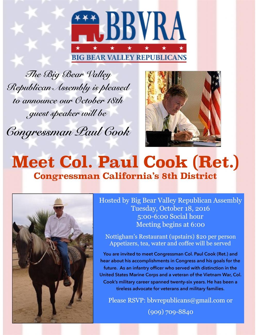Meet Congressman Col Paul Cook