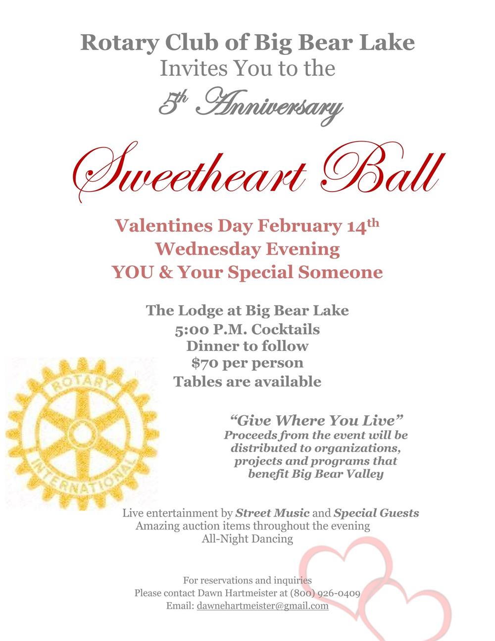 Sweetheart Ball Big Bear Lake