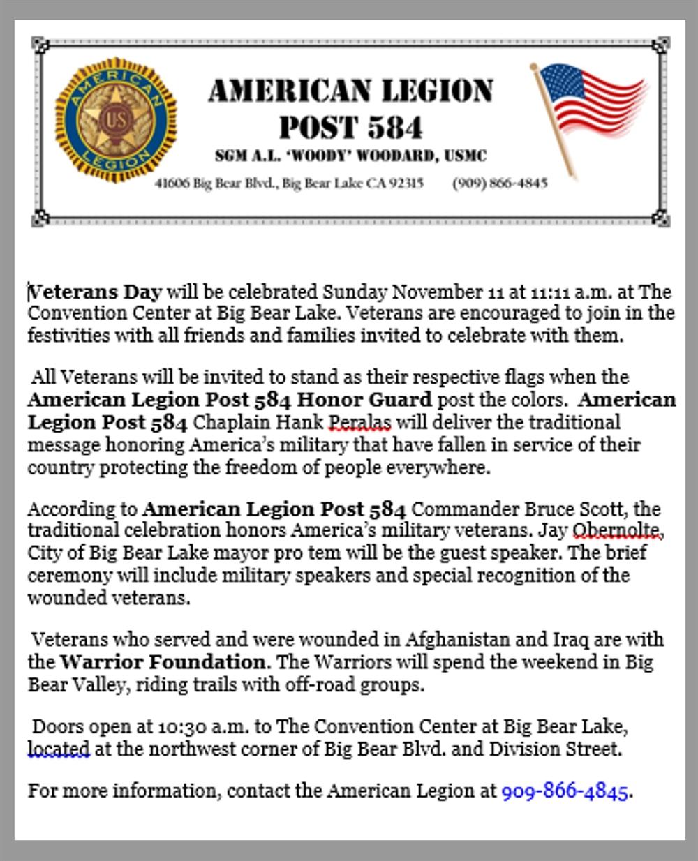 Veterans Day Ceremony