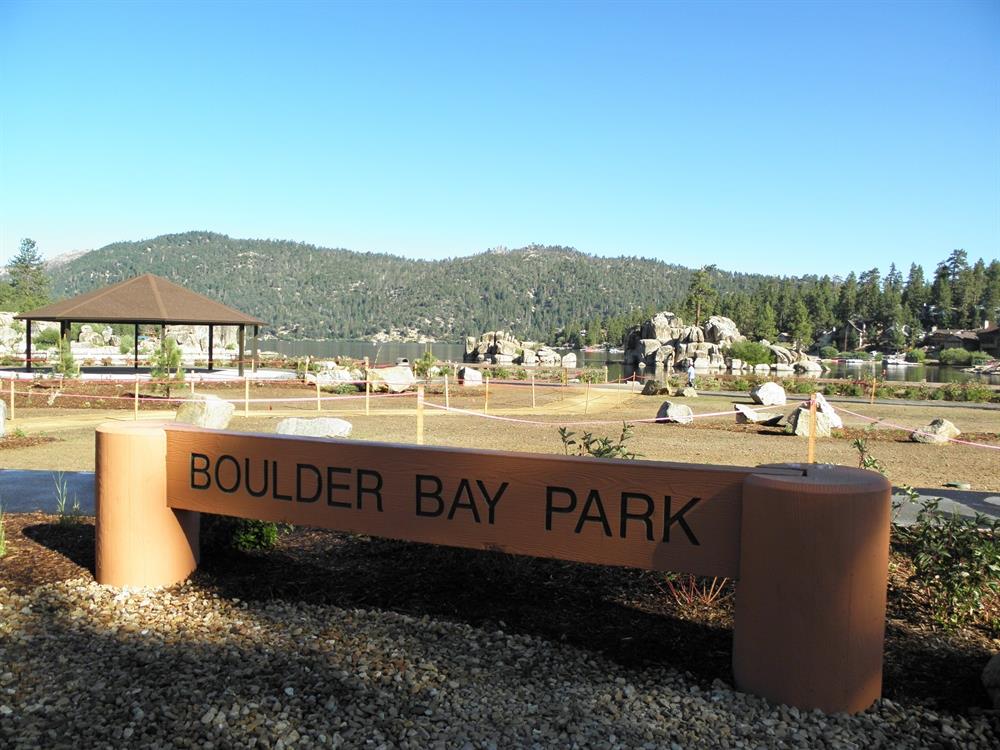 Sign at Boulder Bay Park Big Bear Lake